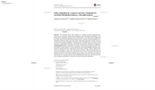 Policy‑adaptation for a smarter and more sustainable EU electricity distribution industry: a foresight analysis